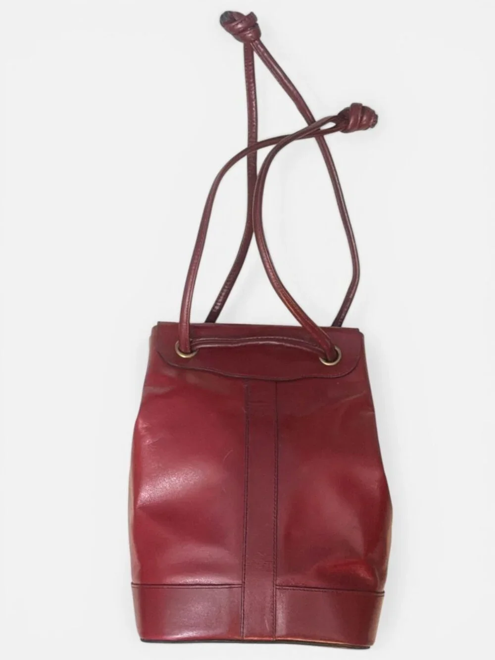 VTG Etienne Aigner Drawstring Bucket Antic Red Leather Shoulder Bag 80s Germany - Picture 5 of 9